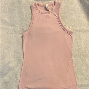 Lululemon Women's Hold Tight Crewneck Pink Tank Top (size 2), Waist Length